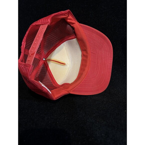 Vintage Trudell Trailers Red Snapback Hat/Cap Trucker Baseball - Picture 6 of 11